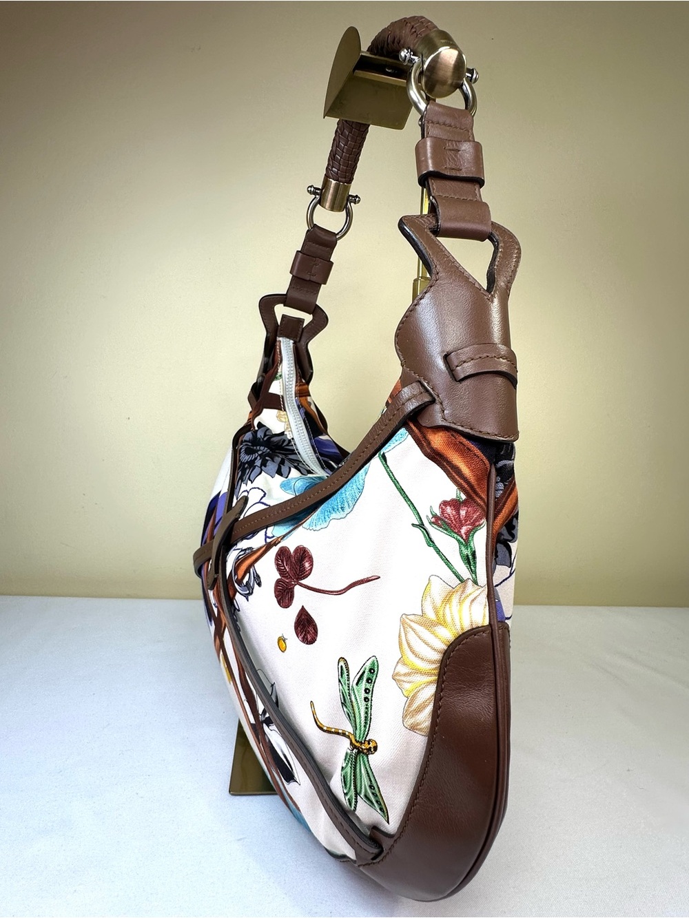 Salvatore Ferragamo Floral Multicolor Canvas & Leather Hobo bag - Picture 8 of 17